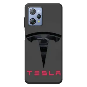 Силиконовый бампер с картинкой машины на Blackview A53 Pro (Logo TESLA)