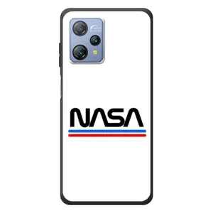 Силиконовый бампер с принтом "Наса" на Blackview A53 (NASA на белом фоне)