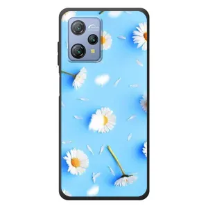 Чохол з Квітами для Blackview A53 (ромашки на блакитному)