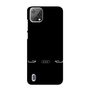 Силиконовый бампер с картинкой машины на Blackview A55 (Силует Audi)