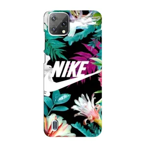Силіконовый Чохол на Blackview A55 з картинкою НАЙК (Квітковий Nike)