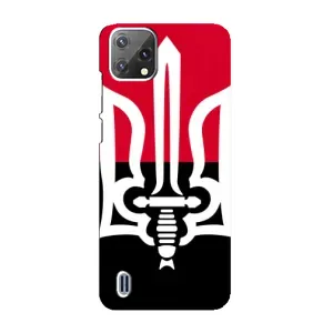 Чехлы УПА (Красно-Чёрный) на Blackview A55 (Герб Украины)