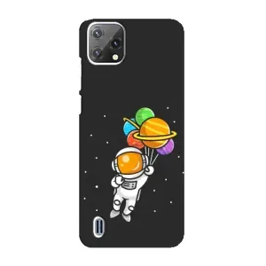Силіконовый Чохол з принтом "Космонавти" на Blackview A55 (Космонавт з кульками)