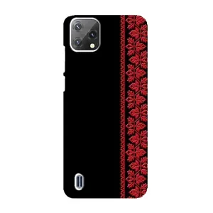 Силиконовый Чехол на Blackview A55 (Красная Вышиванка)