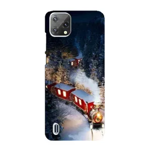 Силиконовый бампер на рождество для Blackview A55 (Поезд)