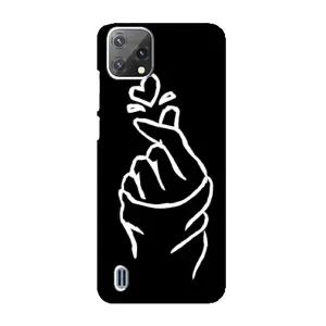 Чехлы (Знак сердечка) на Blackview A55 (Сердце на черном)