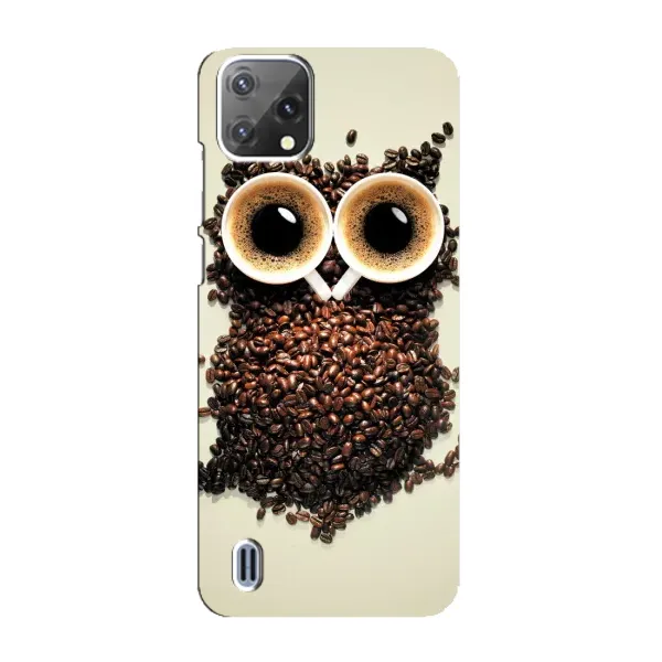 Чехол с рисунком «Сова с зерен кофе» для Blackview A55