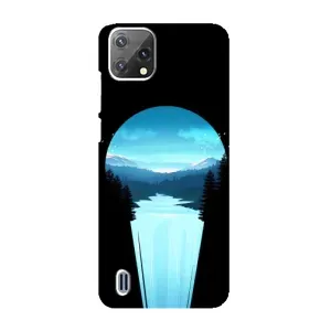 Летний Чехол на Blackview A55 (Синий Водопад)