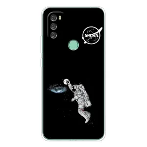 Силиконовый бампер с принтом "Наса" на Blackview A70 Pro (Космонавт баскетболист)