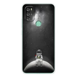 Силиконовый Чехол с принтом "Космонавты" на Blackview A70 Pro (Космонавт романтик)