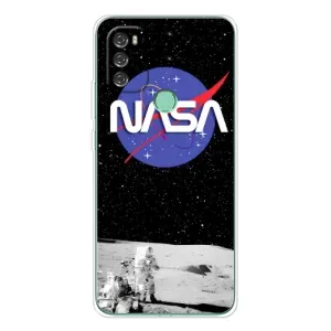 Силиконовый бампер с принтом "Наса" на Blackview A70 Pro (Nasa на луне)