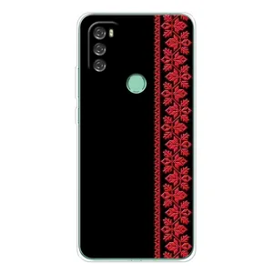 Силиконовый Чехол на Blackview A70 Pro с картинкой Вышиванки (Вышиванка на черном)