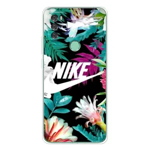 Силиконовый Чехол на Blackview A70 с картинкой Nike (Цветочный Nike)