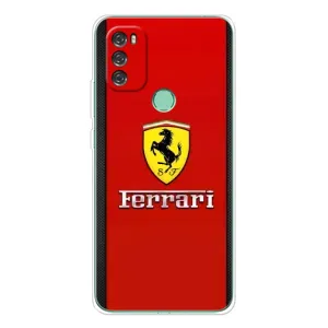 Силиконовый бампер с картинкой машины на Blackview A70 (Ferrari Logo)