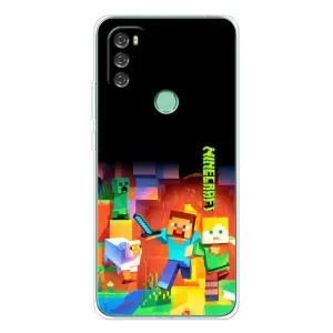 Чехлы для Blackview A70 (Персонажи Майн Крафт) (Герой Майнкрафт)