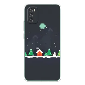 Силиконовый бампер на рождество для Blackview A70 (Город зимний)