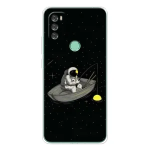Силіконовый Чохол з принтом "Космонавти" на Blackview A70 (Космонавт на рибалці)