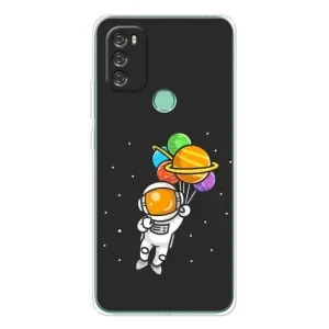 Силіконовый Чохол з принтом "Космонавти" на Blackview A70 (Космонавт з кульками)
