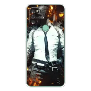 Силиконовый чехол с картинкой "Герой Pubg" на Blackview A70 (Man Пубг)