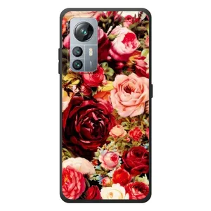 Силиконовый бампер с принтом (цветочки) на 블랙뷰 에이85 (Букет цветов)