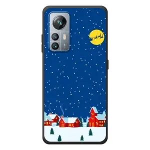Силиконовый бампер на рождество для Blackview A85 (Город в снегу)