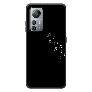 Чехол с картинками на черном фоне для Blackview A85 (Ноты)