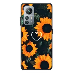 Чехлы с картинкой Подсолнухов для 블랙뷰 에이85 (Сердечко в подсолнухах)