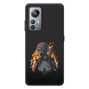 Силиконовый чехол с картинкой "Герой Pubg" на Blackview A85 (В огне)