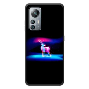Силиконовый бампер с картинкой животных для Blackview A85 (Яркий олень)