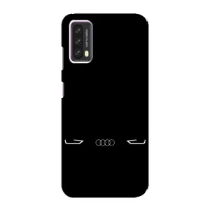 Силиконовый бампер с картинкой машины на Blackview A90 (Силует Audi)