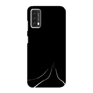 Чехол с картинками на черном фоне для Blackview A90 (Дорога)