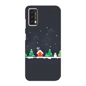 Силиконовый бампер на рождество для Blackview A90 (Город зимний)