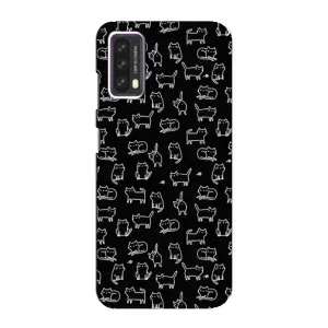 Чохол на тематику: Коти для Blackview A90 (Котики на чорному)