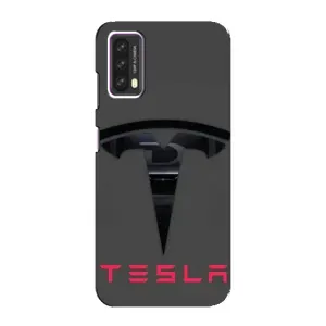 Силиконовый бампер с картинкой машины на Blackview A90 (Logo TESLA)