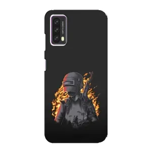 Силиконовый чехол с картинкой "Герой Pubg" на Blackview A90 (В огне)