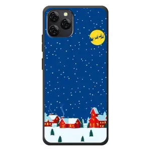 Силиконовый бампер на рождество для Blackview A95 (Город в снегу)