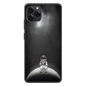 Силіконовый Чохол з принтом "Космонавти" на Blackview A95 (Космонавт романтик)