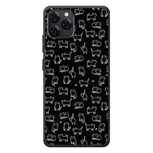 Чехол на тематику: Коты для Blackview A95 (Котики на черном)