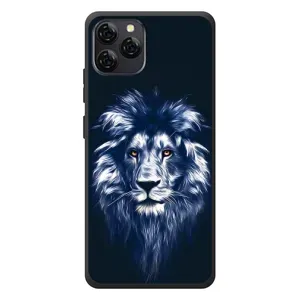 Чехол с картинкой на Blackview A95 (Лев - синий)