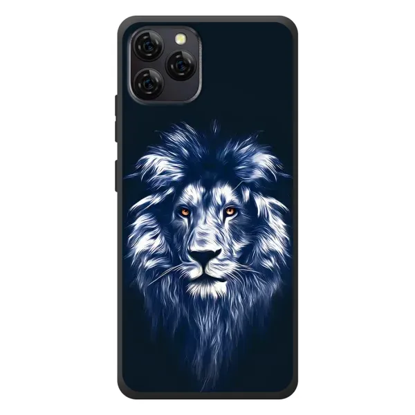 Чехол с рисунком «Лев - синий» для Blackview A95