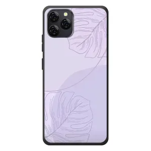 Чехол цветочный дизайн для Blackview A95 (Монстера фиолетовая)