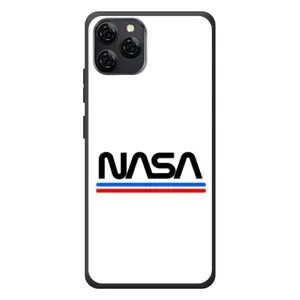 Силіконовый бампер з принтом "Наса" на Blackview A95 (NASA на білому тлі)