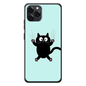 Силиконовый чехол с котиком для Blackview A95 (Падающий кот)