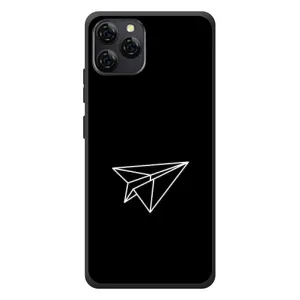 Чехол с картинками на черном фоне для Blackview A95 (Самолетик)