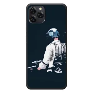 Силиконовый чехол с картинкой "Герой Pubg" на Blackview A95 (В экиперовке)