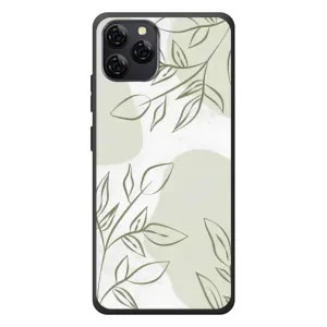 Чехол цветочный дизайн для Blackview A95 (Зелёный дизайн)