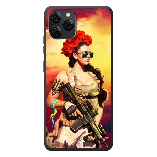 Чехол с рисунком «Женщина солдат» для Blackview A95