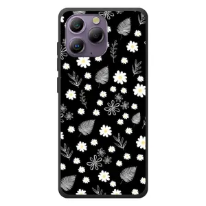 Чехлы с тематикой "ЦВЕТЫ" на Blackview A96 (цветение на чорном)