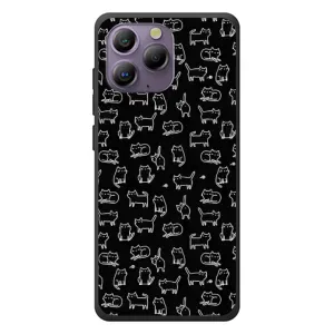 Чехол на тематику: Коты для Blackview A96 (Котики на черном)