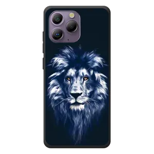Чехол с картинкой на Blackview A96 (Лев - синий)